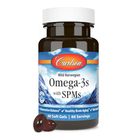 Thumbnail for Carlson - Omega-3s with SPMs, Phospholipid Omega-3s, Pro-Resolving Mediators (PRMs), Healthy Brain Aging, Cellular Support, 60 Soft Gels