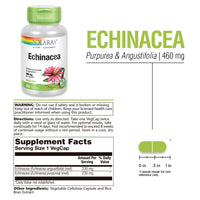 Thumbnail for SOLARAY Echinacea Purpurea & Angustifolia Root 460 mg | Healthy Immune & Respiratory Function Support | 180 VegCaps