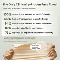 Thumbnail for Clean Skin Club Bamboo Viscose Clean Towels® XL 100% USDA Biobased Face Towel, Disposable Face Towelette, Makeup Remover Dry Wipes, Ultra Soft, 50 Ct, 1 Pack