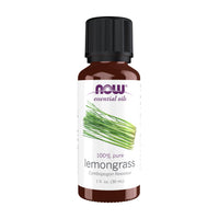 Thumbnail for NOW Essential Oils, Lemongrass Oil, Uplifting Aromatherapy Scent, Steam Distilled, 100% Pure, Vegan, Child Resistant Cap, 1-Ounce