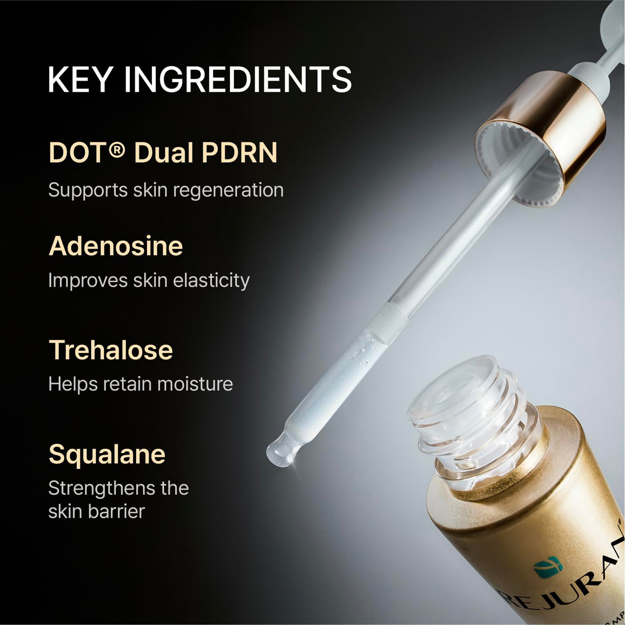 REJURAN® Dual Effect Ampoule, DOT DUAL c-PDRN® - Salmon DNA Face Serum for Deep Rejuvenation, Wrinkle Care, Firming, Skin Elasticity with Visible Anti-Aging Results. Korean Skincare (1.01 fl oz)