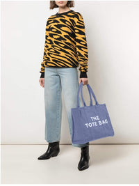 Thumbnail for Marc Jacobs Women's The Large Tote Bag, Blue Shadow, One Size