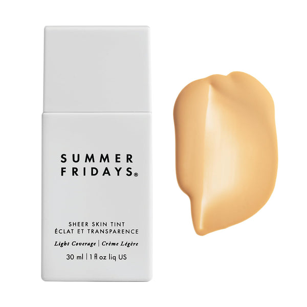 Summer Fridays Sheer Skin Tint - Skin Tint with Hyaluronic Acid - Helps Diminish Uneven Skin Tone - Sheer to Light Coverage - Shade 3 - Light with Golden Undertones (1 Fl Oz)
