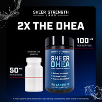 Thumbnail for DHEA Supplement for Men DHEA 100mg - Pure DHEA Supplement for Men for Strength and Hormone Balance - DHEA for Women and Men - High Purity Enhanced Absorption 60 SV USA