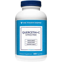 Thumbnail for The Vitamin Shoppe Quercetin + Vitamin C, Citrus Free, Antioxidant That Supports A Healthy Immune for All Seasons (300 Capsules)