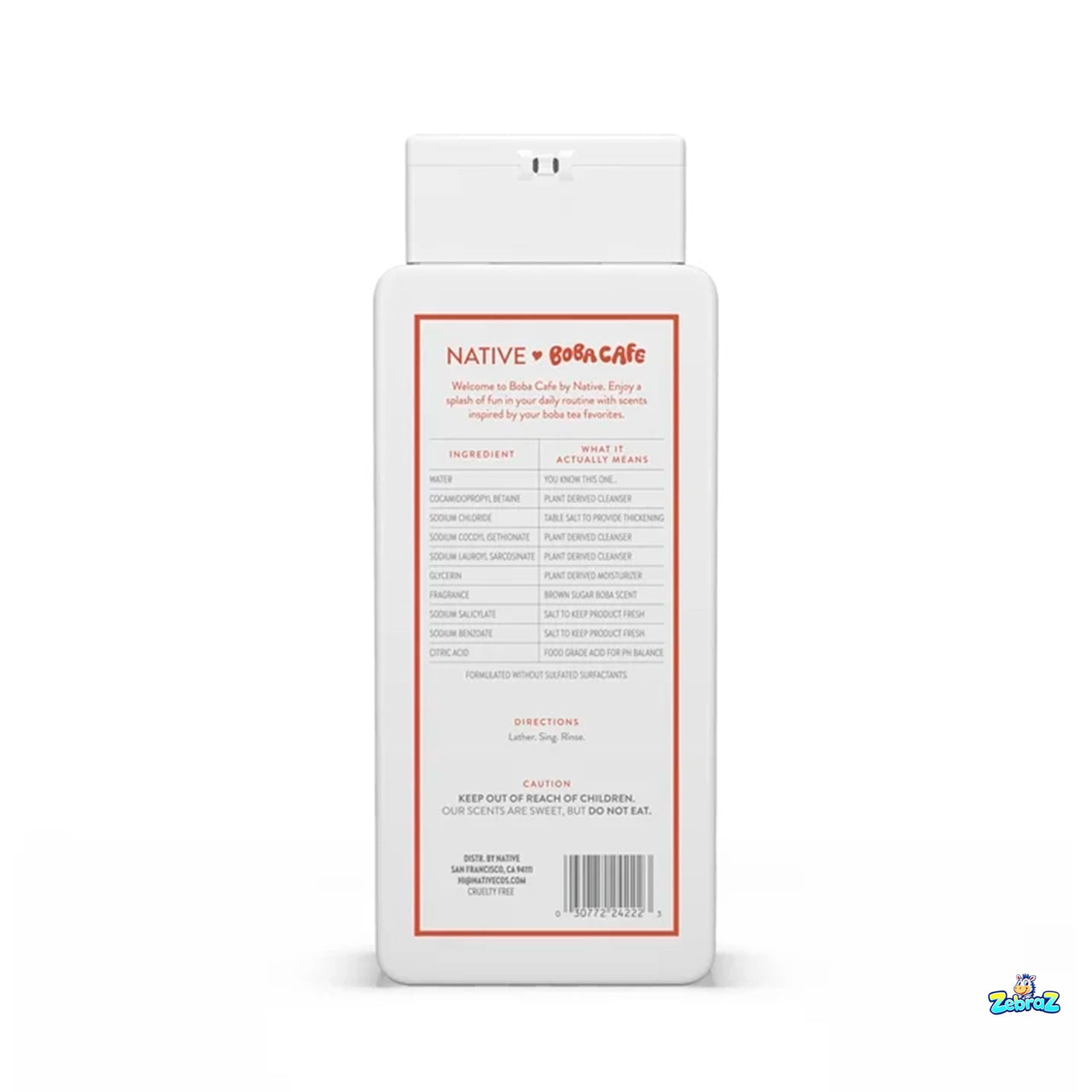 Native Body Wash, Limited Edition Brown Sugar Boba, Sulfate Free Body Wash for Women & Men, Boba Café, 18 fl - Pack Of 02