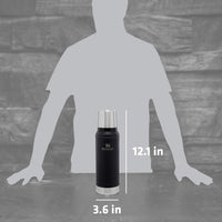 Thumbnail for Stanley Classic Legendary Vacuum Bottle 1.0 qt | Wide Mouth with Leakproof Cup Lid | Keep Drinks Hot or Cold | Packable for Travel | Insulated Stainless Steel Thermos | BPA-Free | Matte Black