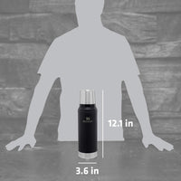 Thumbnail for Stanley Classic Legendary Vacuum Bottle 1.0 qt | Wide Mouth with Leakproof Cup Lid | Keep Drinks Hot or Cold | Packable for Travel | Insulated Stainless Steel Thermal Bottle | BPA-Free | Matte Black