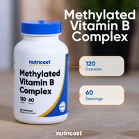 Thumbnail for Nutricost Methylated Vitamin B Complex 120 Capsules - (60 Servings) Gluten-Free