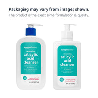 Thumbnail for Amazon Basics Exfoliating Face Wash Cleanser, Renewing Salicylic Acid with Ceramides & Vitamin D, Foaming Formula, Smooths Skin, 8 fl oz