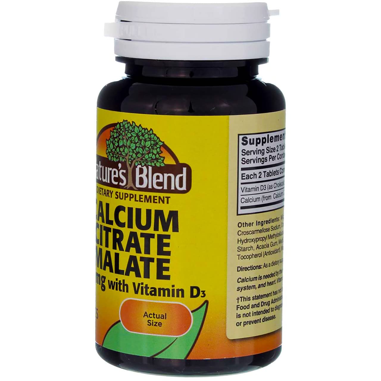 Nature's Blend Calcium Citrate Malate 500 mg Tabs, Unflavored, 60 Count