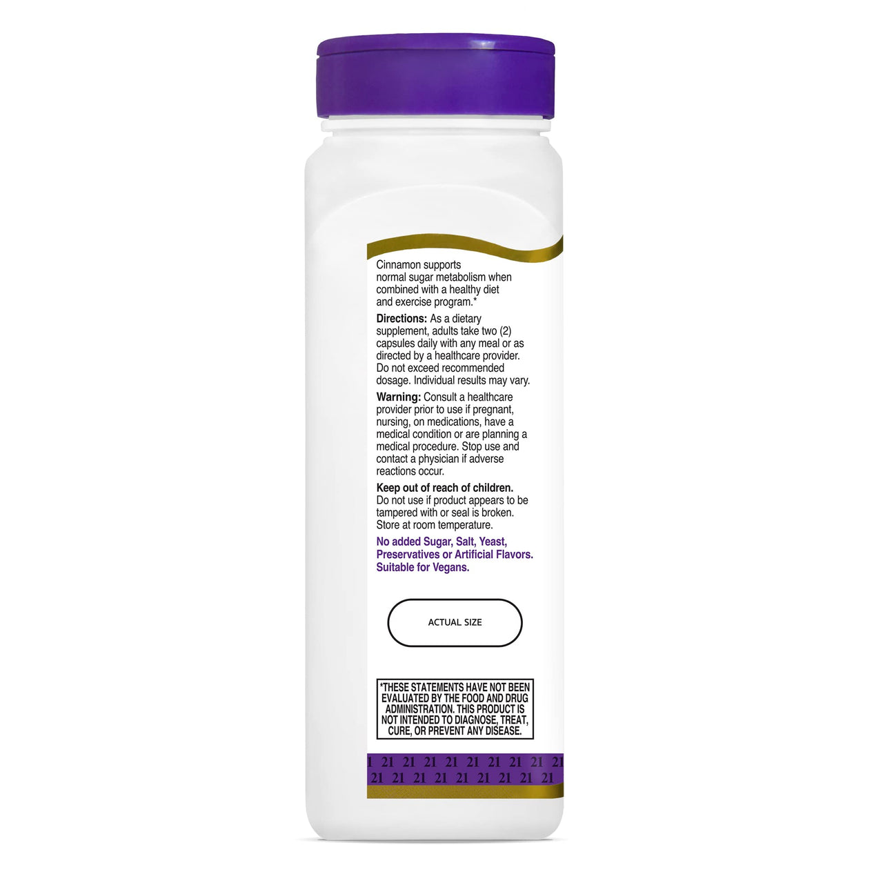21st Century Cinnamon, 120 Vegetarian Capsules (500 mg per Capsule)
