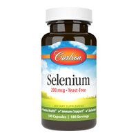 Thumbnail for Carlson - Selenium, 200 mcg Yeast-Free, Prostate Health & Immune Support, Antioxidant, 180 capsules