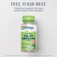 Thumbnail for Solaray Oil of Oregano Softgels - Oregano Oil Capsules with Carvacrol, Pure Extract, Extra Strength Formula, 150 mg Per Capsule - 60 Vegan Softgels