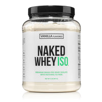 Thumbnail for NAKED Vanilla Whey Isolate Protein - Only 4 Ingredients, 30g Grass-Fed Protein, Undenatured, No GMO, No Soy, Gluten-Free, No Preservatives - 24 Servings
