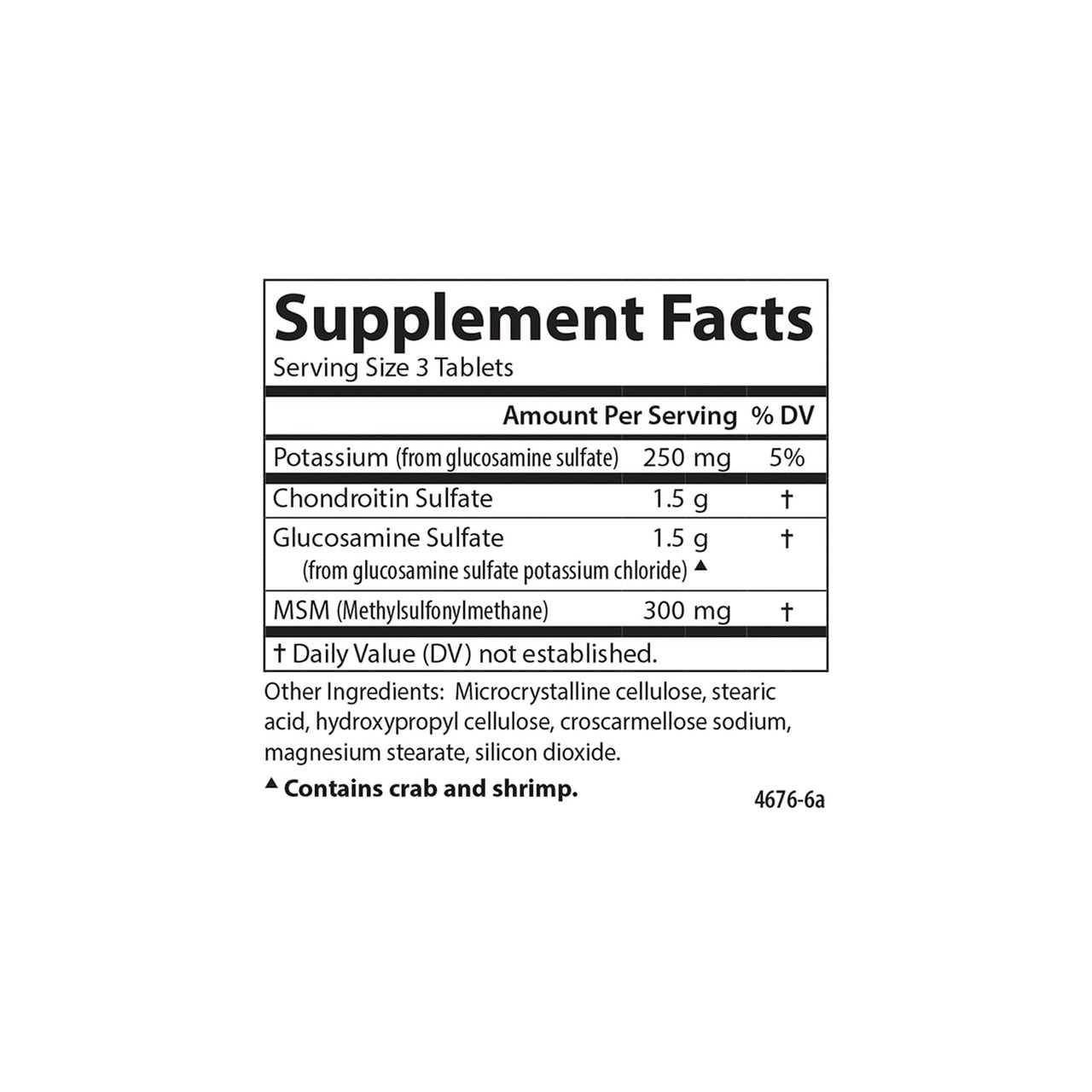 Carlson - Nutra-Support Joint, Glucosamine Chondroitin & MSM, Joint Function, Cartilage Support & Optimal Wellness, 60 tablets