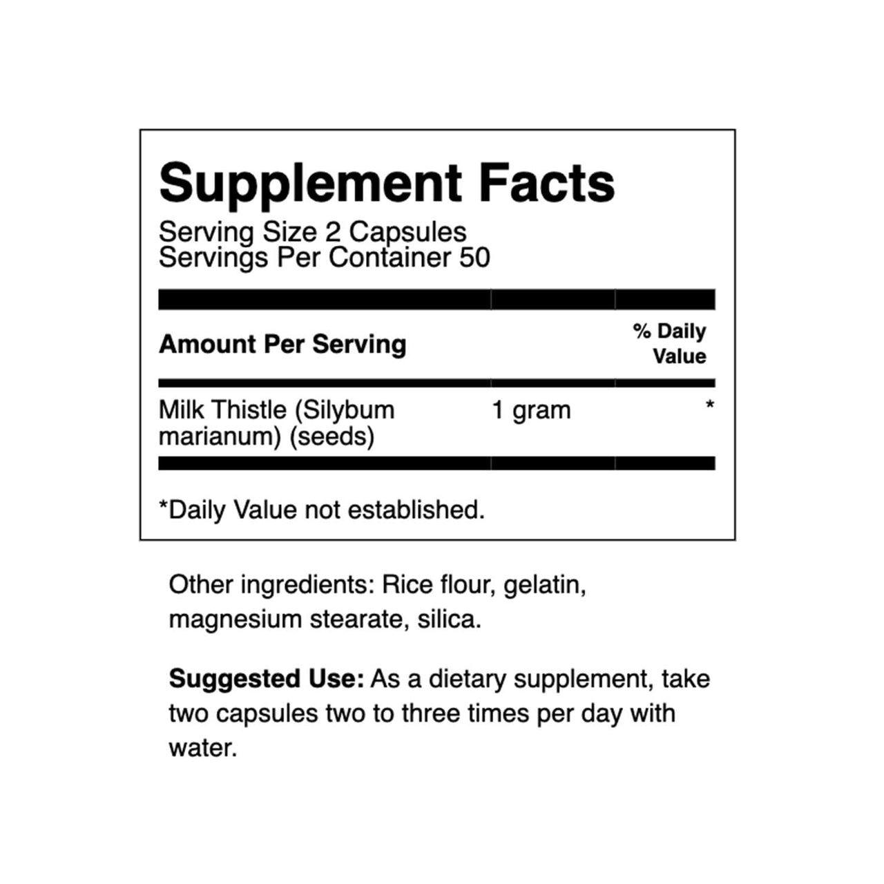 Swanson Full Spectrum Milk Thistle - Detoxification & Liver Support Supplement* - Contains Antioxidant Flavonoids - Vegan, Gluten-Free & Non-GMO - 100 Capsules