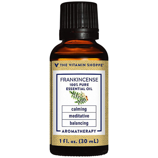 The Vitamin Shoppe Frankincense Essential Oil 100% Pure - Meditative Calming Aromatherapy | Therapeutic Grade | 1 oz | Spiritual Wellness