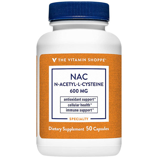 The Vitamin Shoppe NAC N-Acetyl-L-Cysteine Promotes Cellucor Health, Immune (50 Capsules)