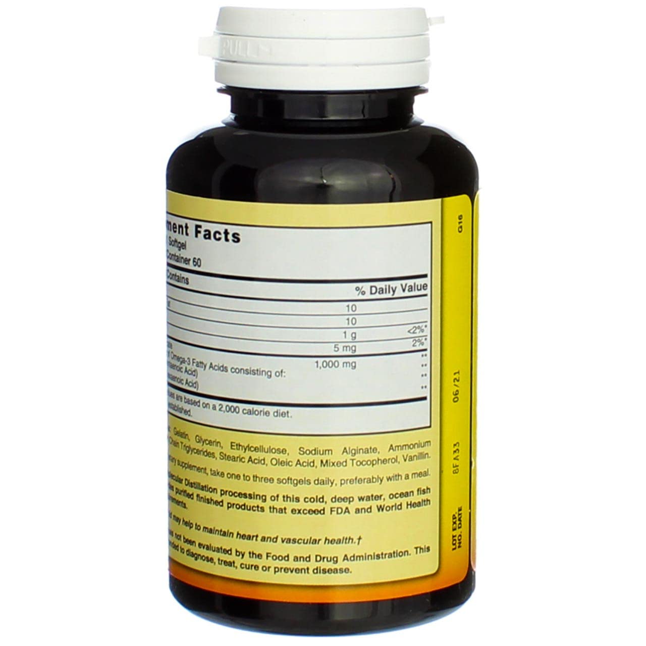 Nature's Blend Omega-3 Fish Oil Odorless 60 Sgels