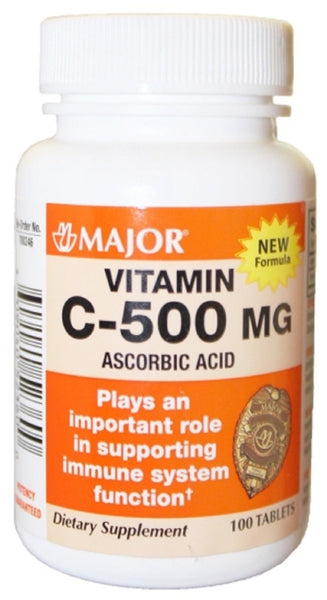 Major Vitamin C 500 mg - 100 Tabs (3 Pack)