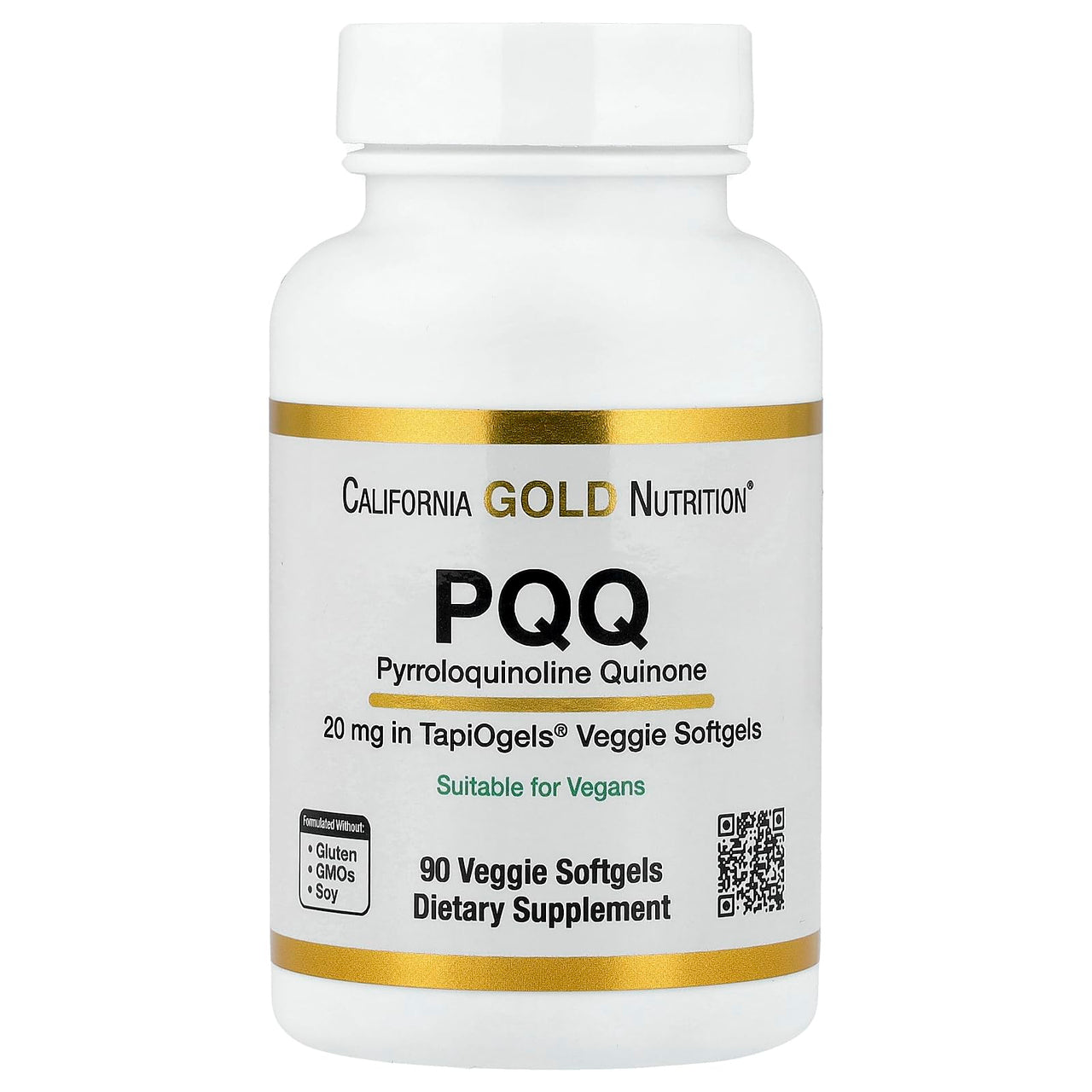 California Gold Nutrition PQQ, 20 mg, 90 Veggie Softgels