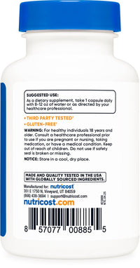 Thumbnail for Nutricost Vitamin B1 (Thiamine) 100mg, 120 Capsules - Gluten Free and Non-GMO
