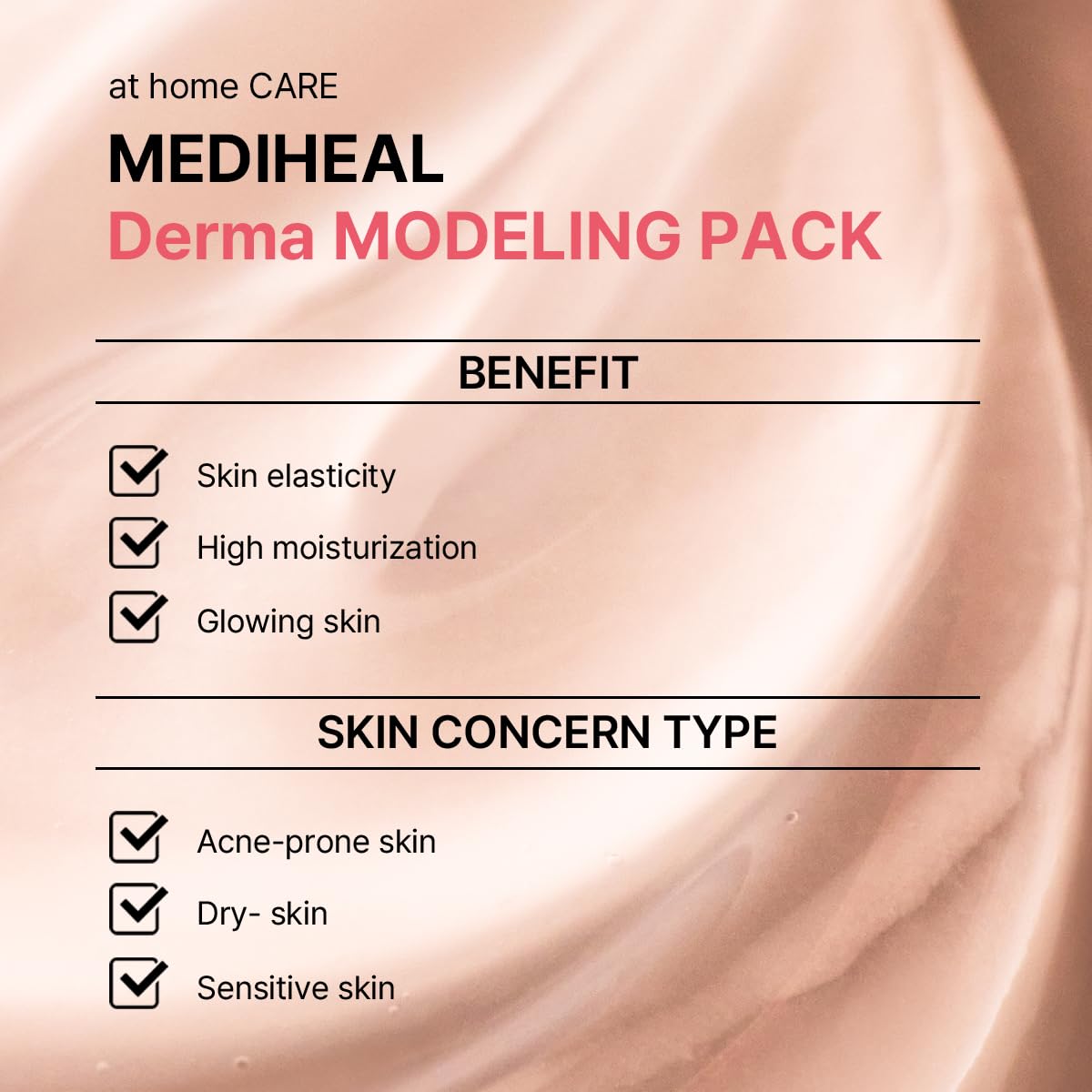 Mediheal Derma Modeling Pack (Collagen) - Filling Elasticity For Glow Skin - Easy DIY Home Spa Kits, Hydrating Icy Jelly Mask For Skin Refreshment