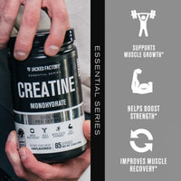 Thumbnail for Jacked Factory Creatine Monohydrate Powder 425g - 5g Daily Creatine Supplement for Men and Women, Vegan-Friendly, Third-Party Tested - 85 Servings, Unflavored