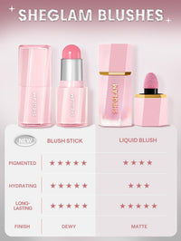 Thumbnail for SHEGLAM Buttery Bliss Blush Stick Cream Milk Makeup Blush-Hush Hush