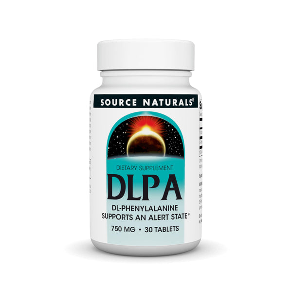 Source Naturals DLPA DL-Phenylalanine Supplement That Supports an Alert State* - 750 mg - 30 Tablets