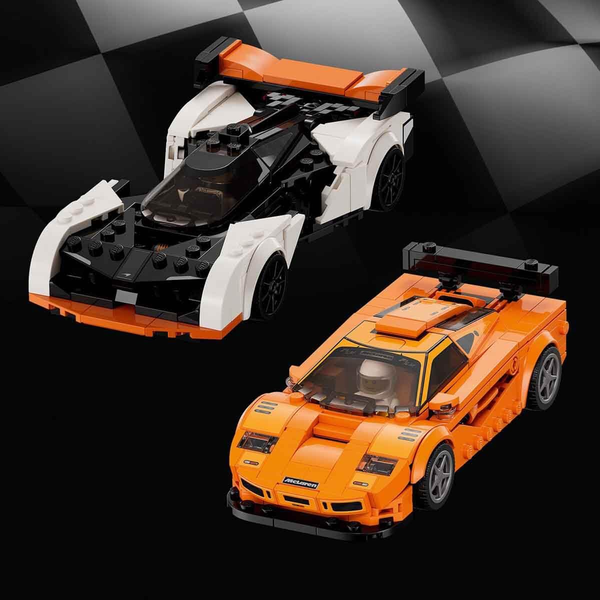 LEGO Speed Champion McLaren Solus GT & McLaren F1 LM 76918 Toy Blocks, Present, Vehicle, Glue, Boys, Ages 9 and Up