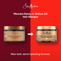 Thumbnail for Shea Moisture Hair Mask, Manuka Honey & Mafura Oil Intensive Hydration Masque 2-Pack for Revitalizing Extra Dry, Damaged Hair, Frizz Control, 12 Oz Ea