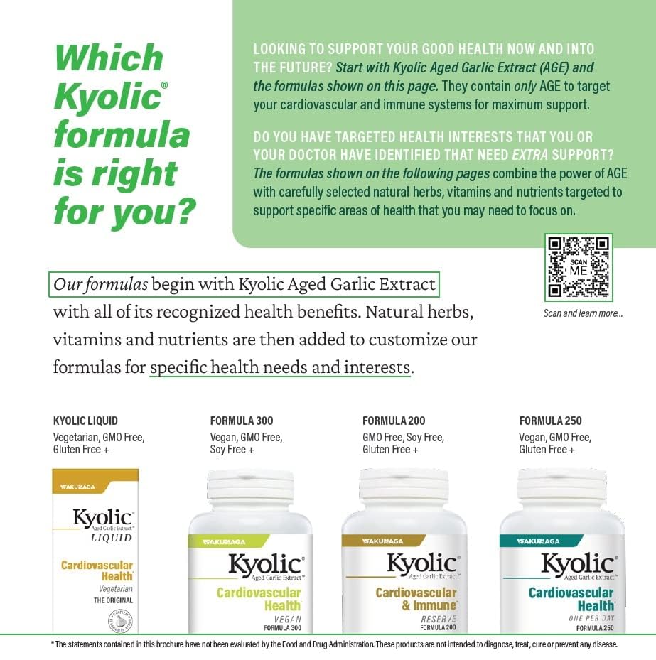 Kyolic Aged Garlic Extract Formula 300, Cardiovascular Health*, Vegan, 360 Capsules