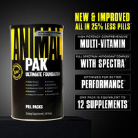 Thumbnail for Animal Pak - Convenient Multivitamin for Men & Women Daily All-in-One Vitamin & Supplement Pack - Zinc, Vitamins C, B, D, Amino Acids, and Immune Support - Sports Nutrition Performance - 44 Count