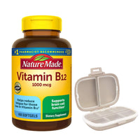Thumbnail for Nature Made Vitamin B12 1000 mcg., 400 Softgels Bundle with a Pill Oragnizer (2 Items)