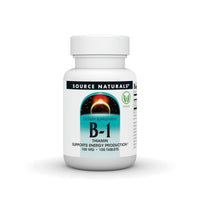 Thumbnail for Source Naturals Vitamin B-1, Thiamin, Supports Energy Production* - 100 mg - 100 Tablets