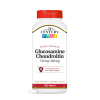 Thumbnail for 21st Century Glucosamine Chondroitin 750/600mg - Triple Strength, Tablets, 150 Count