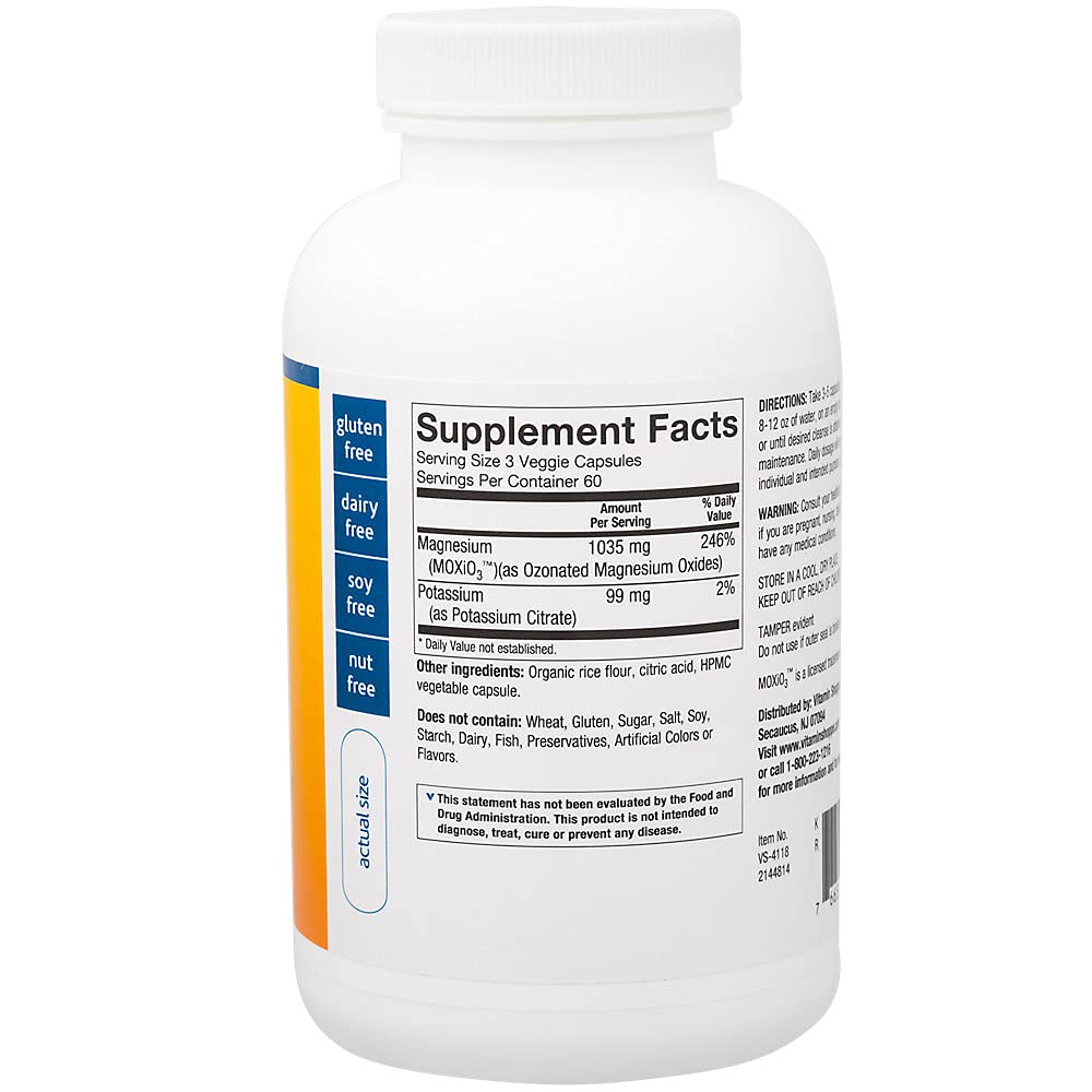 The Vitamin Shoppe Oxygen Cleanse, The Oxygenating Digestive System Cleanser with Magnesium and Potassium (180 Veggie Capsules)