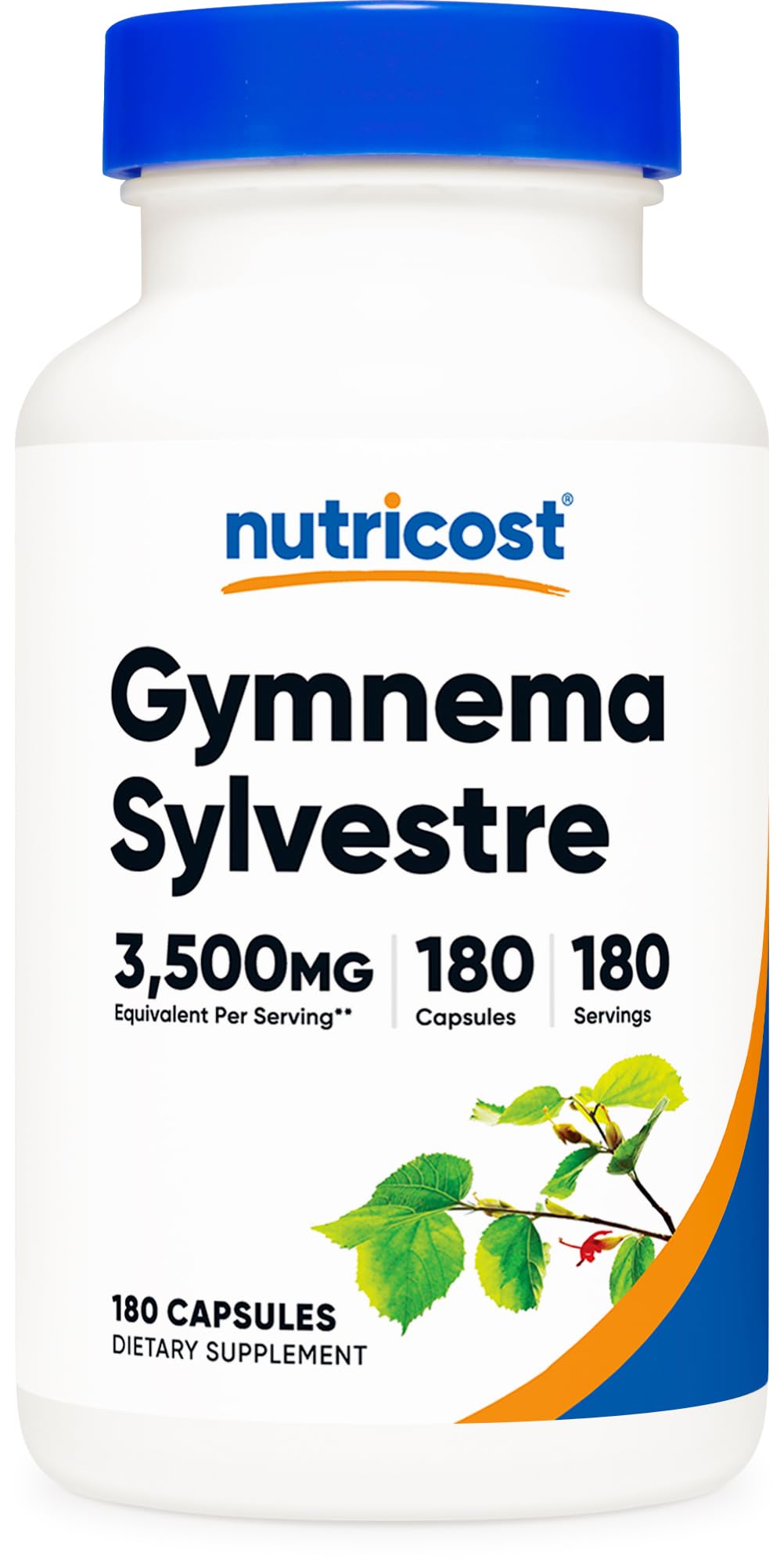 Nutricost Gymnema Sylvestre 3,500mg Equivalent from 175mg of 20:1 Extract Per Serving, 180 Capsules for 180 Servings Per Bottle - GMO Free, Gluten Free, and Vegetarian Friendly