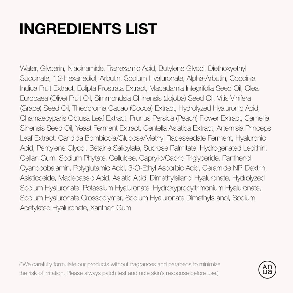 ANUA Niacinamide 10 + TXA 4 Serum, Hyaluronic Acid, Tranexamic acid, V ...