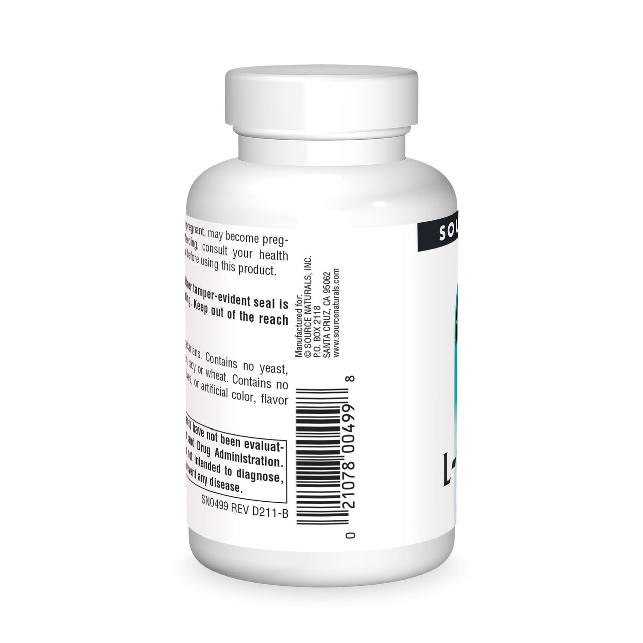 Source Naturals Acetyl L-Carnitine 500mg, 60 Tablets