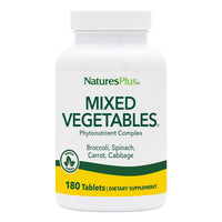 Thumbnail for NaturesPlus Mixed Vegetables - 180 Tablets - With Broccoli, Spinach, Carrot & Cabbage - Gluten Free - 60 Servings