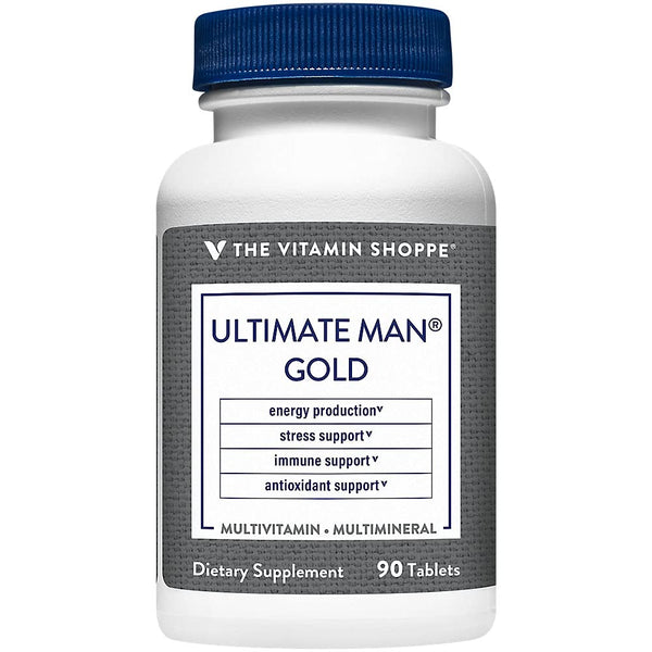 The Vitamin Shoppe Ultimate Man Multivitamin - High Potency Daily Multi with Energy Blend, Complete Nutrition for Men (90 Tablets)