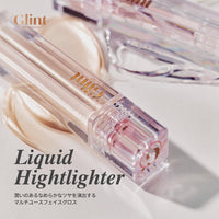 Thumbnail for Glint Liquid Gel Highlighter (Dewy Moon, 0.1oz) - Multi-Use Face & Body Gloss for Smooth Glow, Long-Lasting Illuminator Balm for Healthy Radiance. Korean Makeup. Eyes, Cheeks
