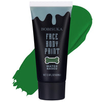 Thumbnail for BOBISUKA Green Face Body Paint, Water Based Face Painting for Art Theater Halloween Party Cosplay Clown SFX Makeup for Women Adults, Non-Toxic Washable