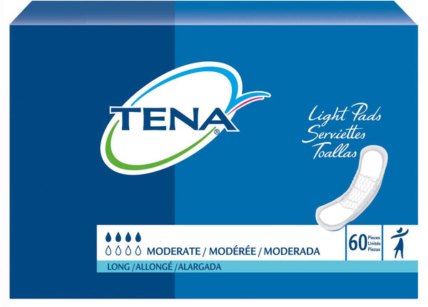 Tena ProSkin Moderate Long Unisex Incontinent Pad Long Length 12" L 41409, 180 Ct