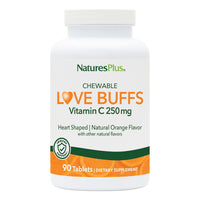 Thumbnail for NaturesPlus Love Buffs - 90 Chewable, Heart-Shaped Tablets - 250mg Buffered Vitamin C - Vegan, Gluten Free - 90 Servings