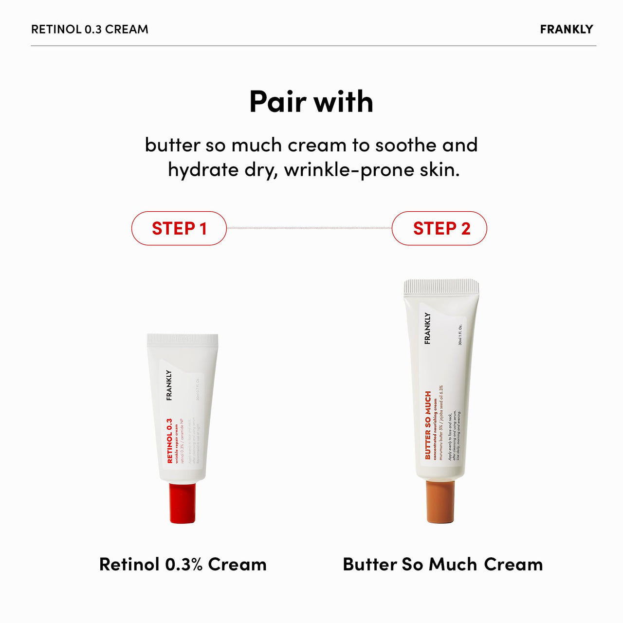 FRANKLY Retinol 0.3% Cream, 0.7 fl oz - Intensive Retinol | Night Cream | Retinol, Ceramides & Natural Ginseng | Anti-aging, Wrinkles Care, Reduces Congestion and hyperpigmentation | Korean Skin Care