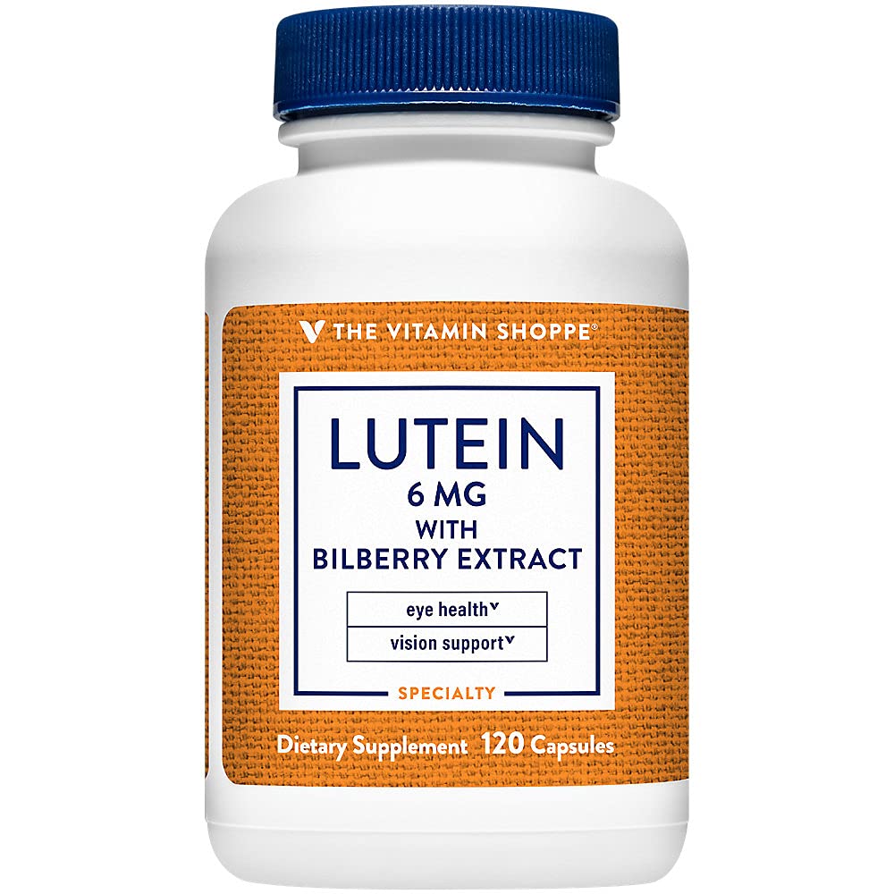 The Vitamin Shoppe Lutein - Eye Health, Vision Support & Blue Light Protection, Carotenoid Antioxidant (120 Capsules)